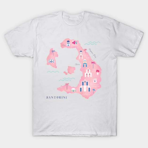 Santorini T-Shirt by CarlyWatts